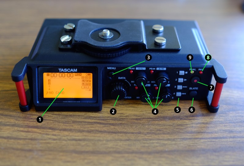 The control panel of the DR-70