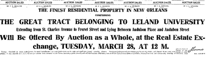 Auction Announcement