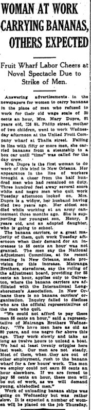 1918 - Woman At Work Carrying Bananas, Others Expected Fr